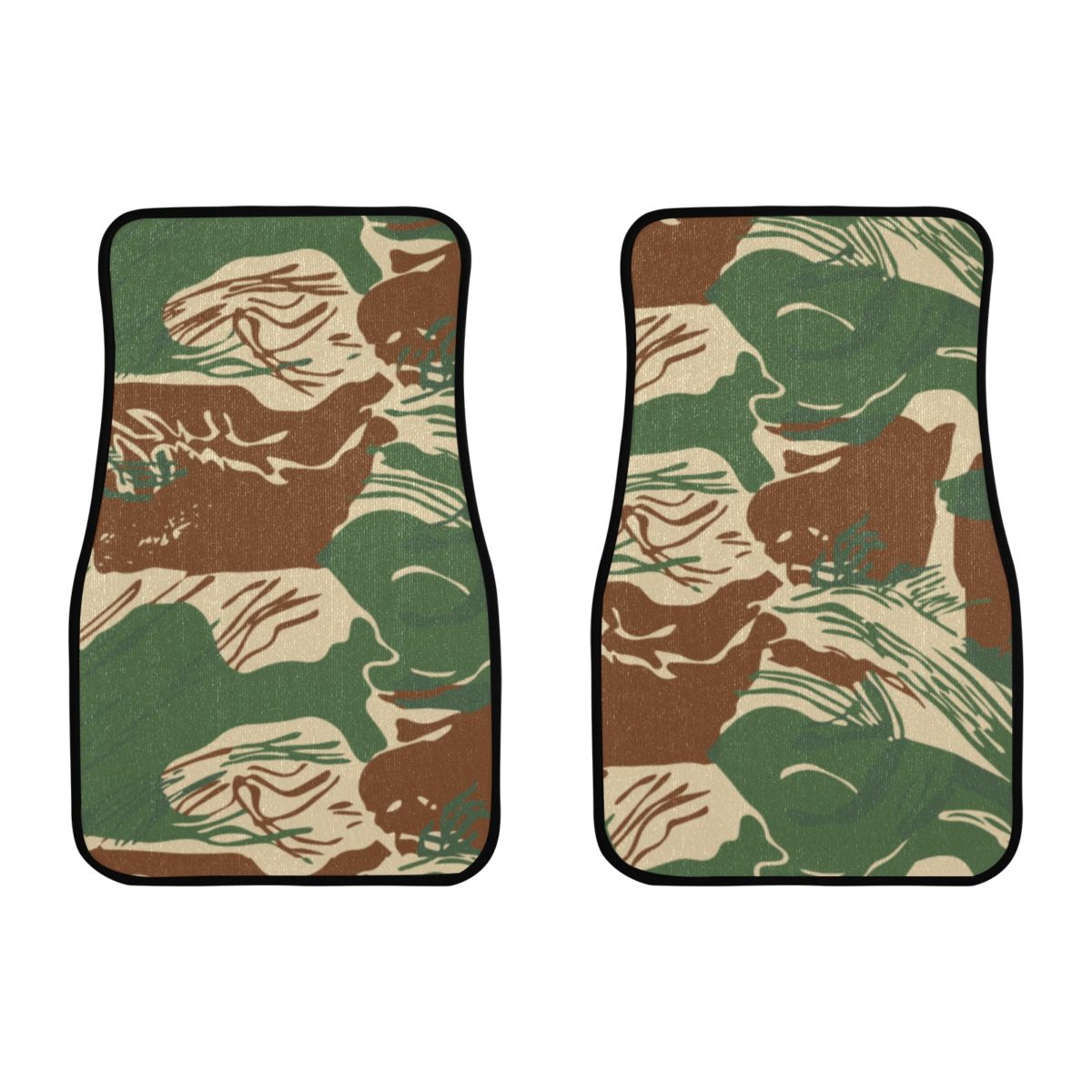 Rhodesian Brushstroke Camouflage v2 Front Car Floor Mat (2pcs)