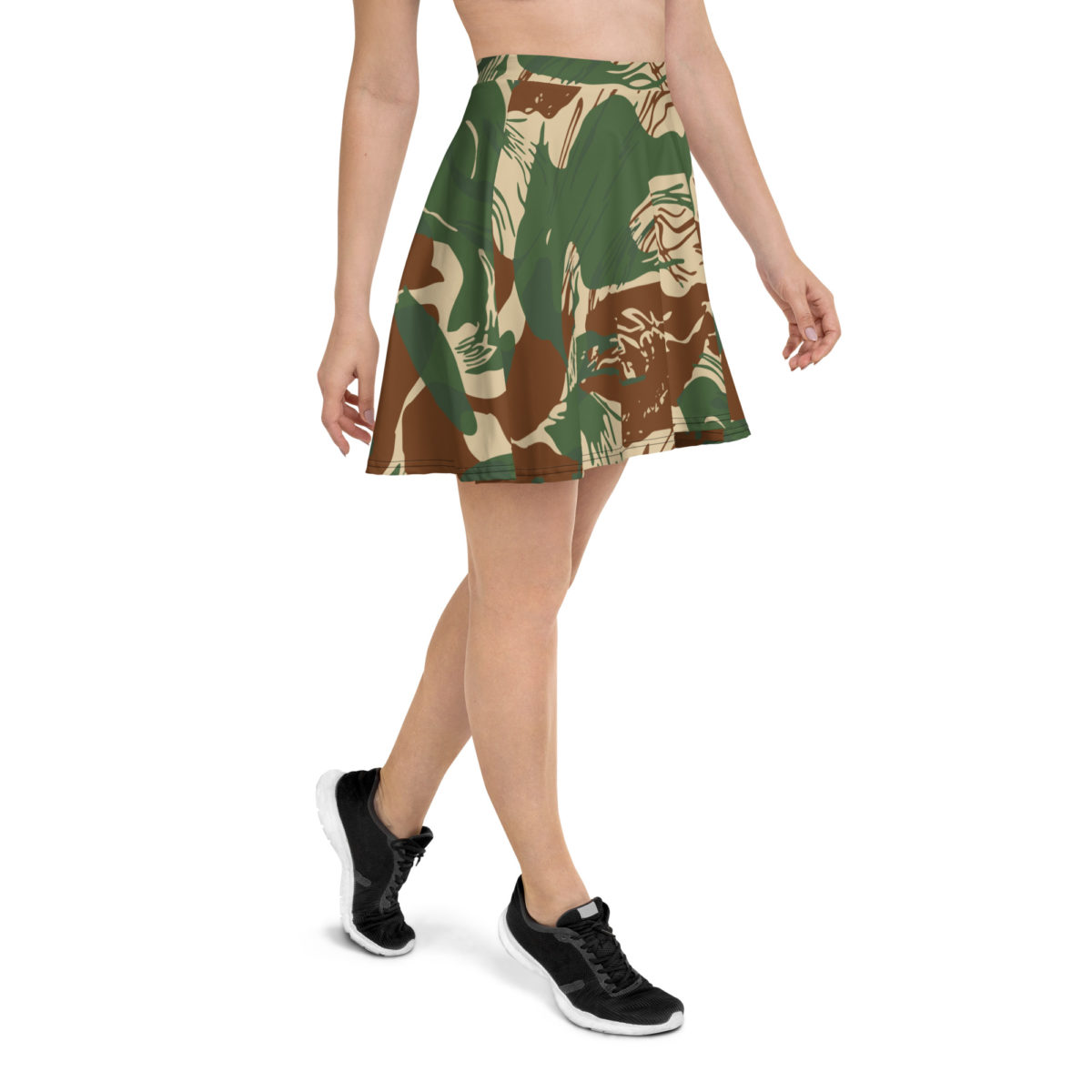 Rhodesian Brushstroke Camouflage v2 Skater Skirt