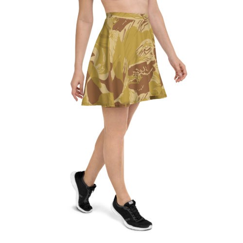 Rhodesian Brushstroke Camouflage Arid Skater Skirt