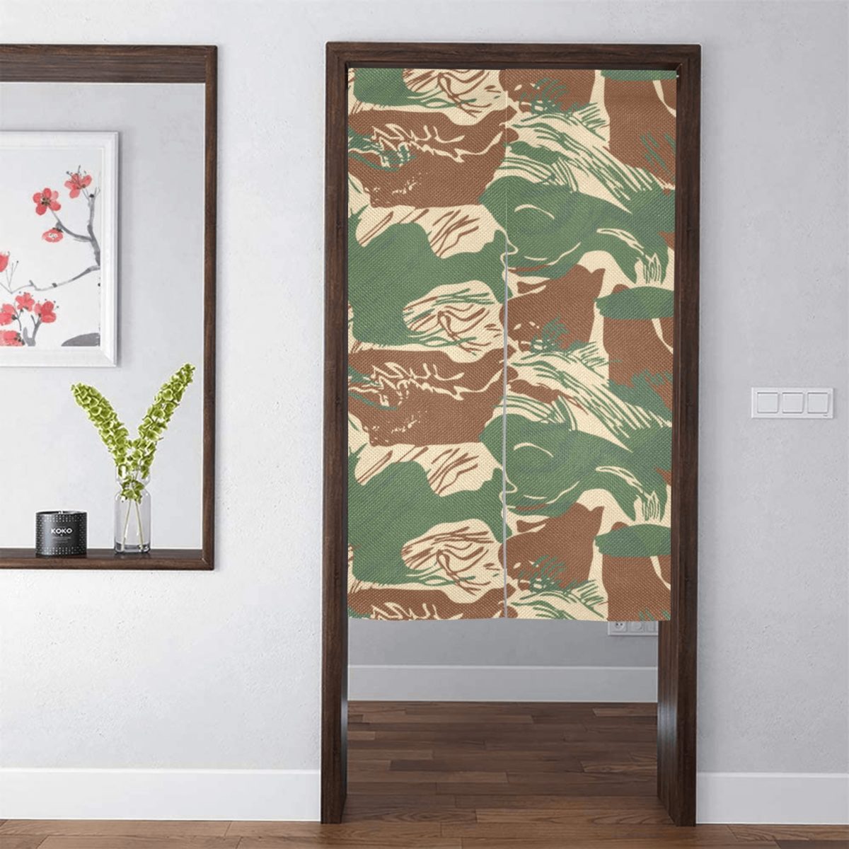Rhodesian Brushstroke Camouflage v2 Door Curtain Tapestry