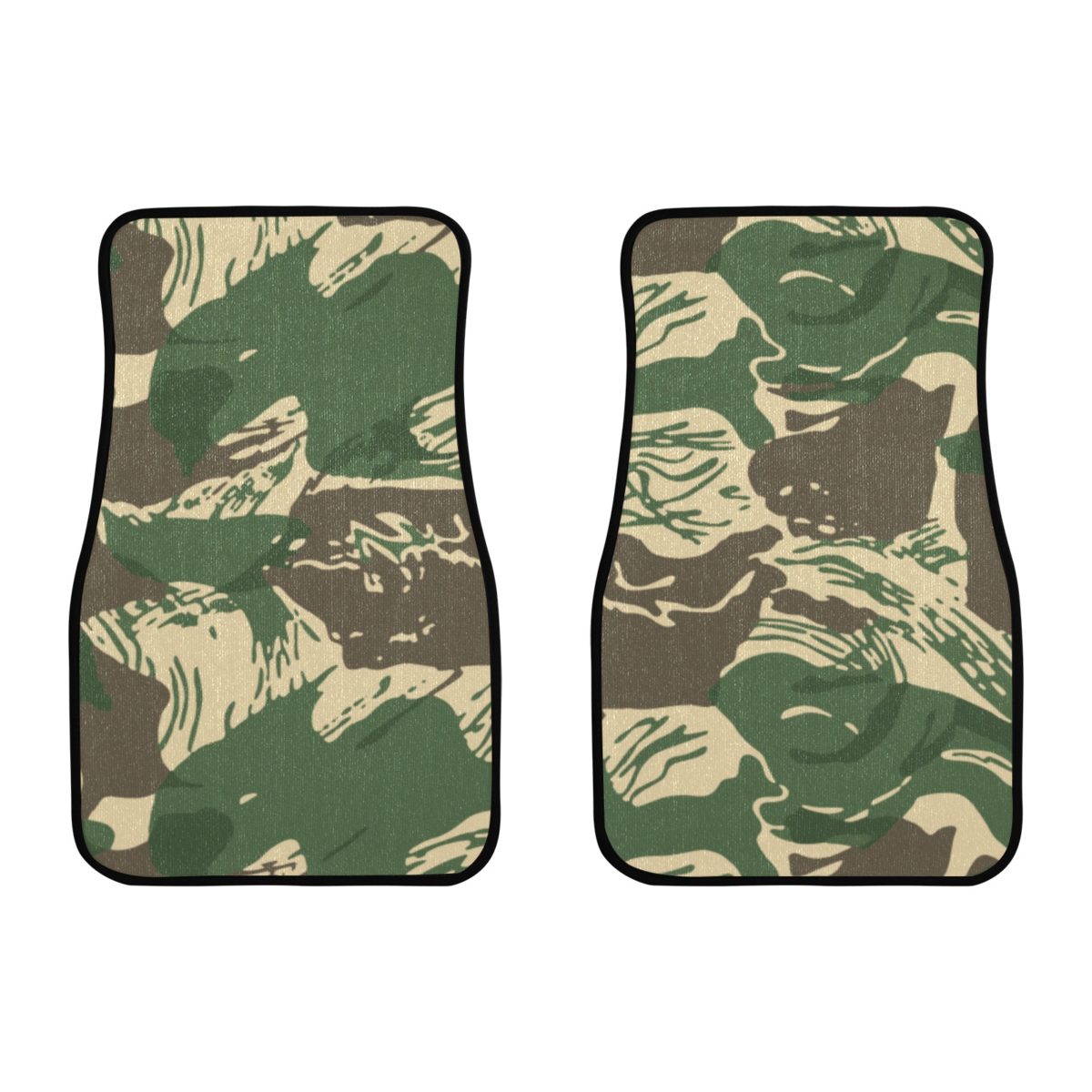 Rhodesian Brushstroke Camouflage v4 Front Car Floor Mat (2pcs)