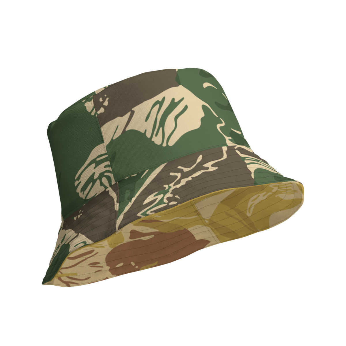 Rhodesian Brushstroke Camouflage v4/Arid Reversible bucket hat