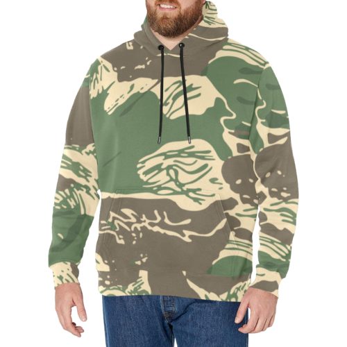 Rhodesian Brushstroke v4 Men's Long Sleeve Fleece Hoodie -
