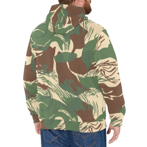 Alternative view of rhodesian brushstroke v2 Men's Long Sleeve Fleece Hoodie -