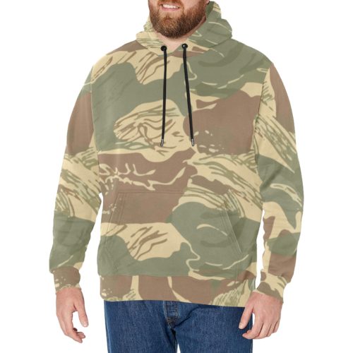 rhodesian brushstroke v1 Men's Long Sleeve Fleece Hoodie -