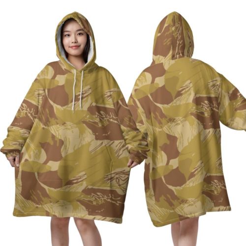 rhodesian brushtroke camouflage arid v1 oversized blanket hoodie