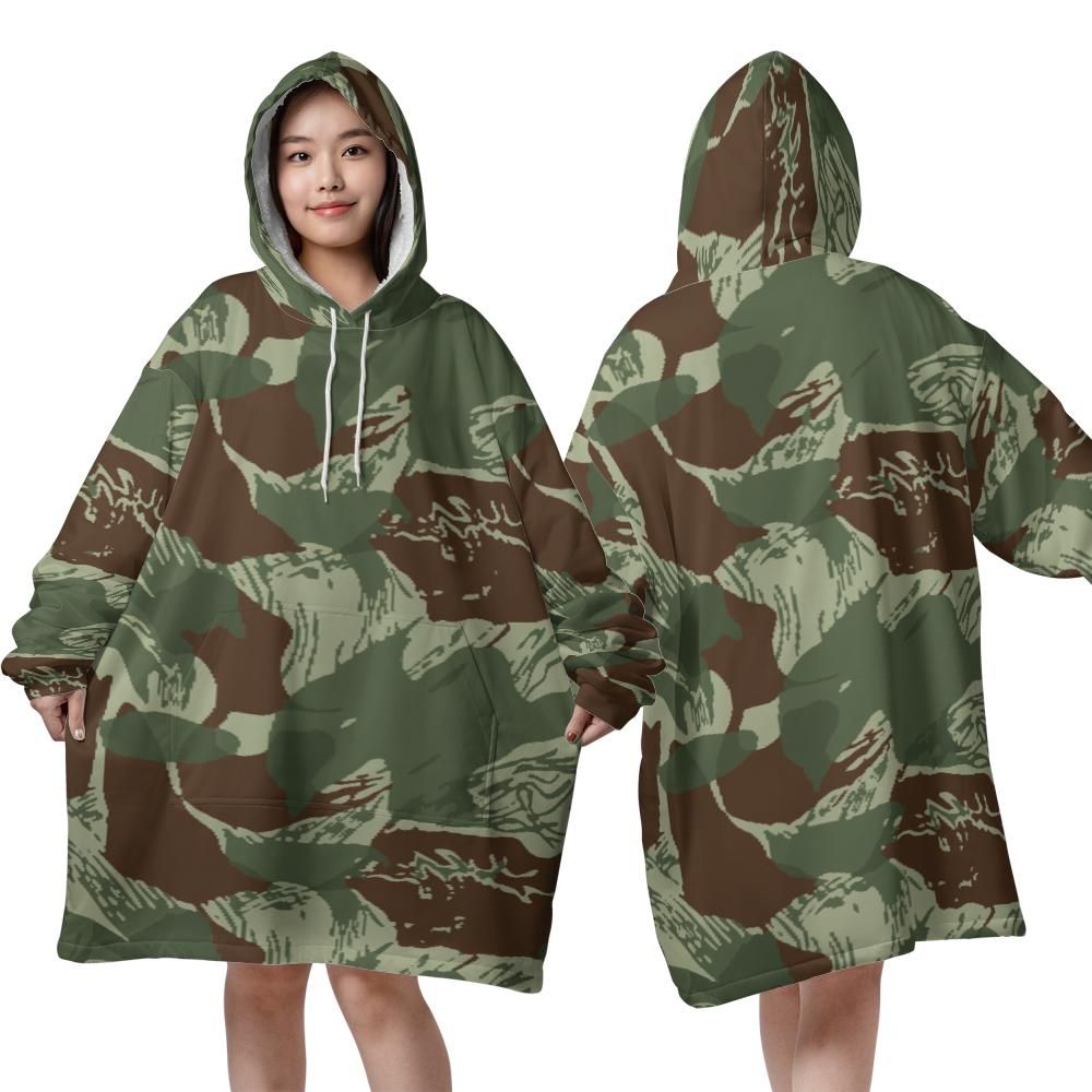 Rhodesian Brushtroke Camouflage v3 Oversized Blanket Hoodie Rhodesian