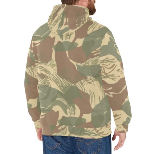 Alternative view of rhodesian brushstroke v1 Men's Long Sleeve Fleece Hoodie -