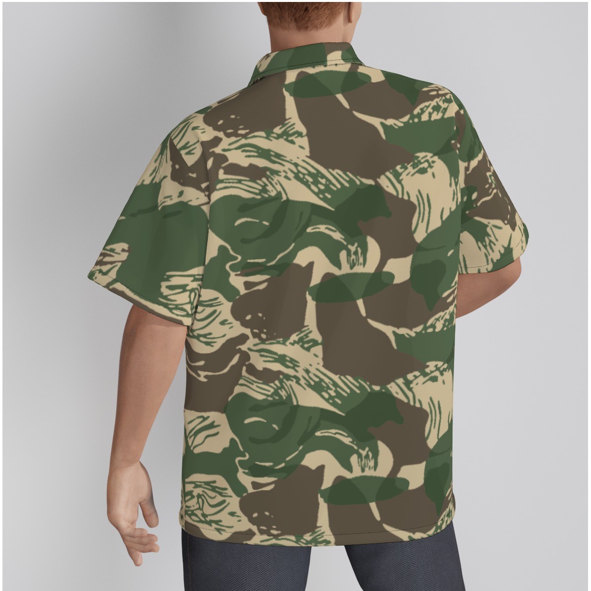 Rhodesian Brushstroke Camouflage v4 Hawaiian Shirt |115GSM Cotton ...