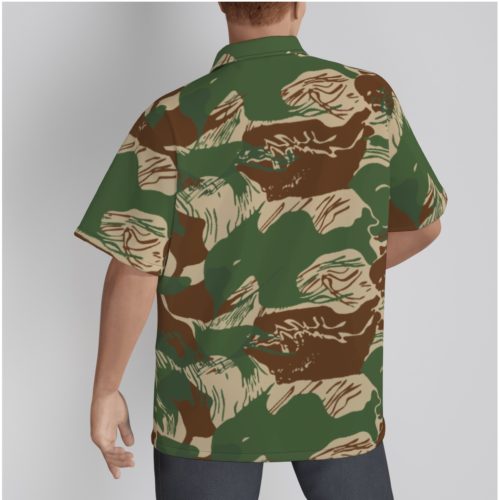 Rhodesian Brushstroke camouflage v2b Short-sleeve Pocket Shirt