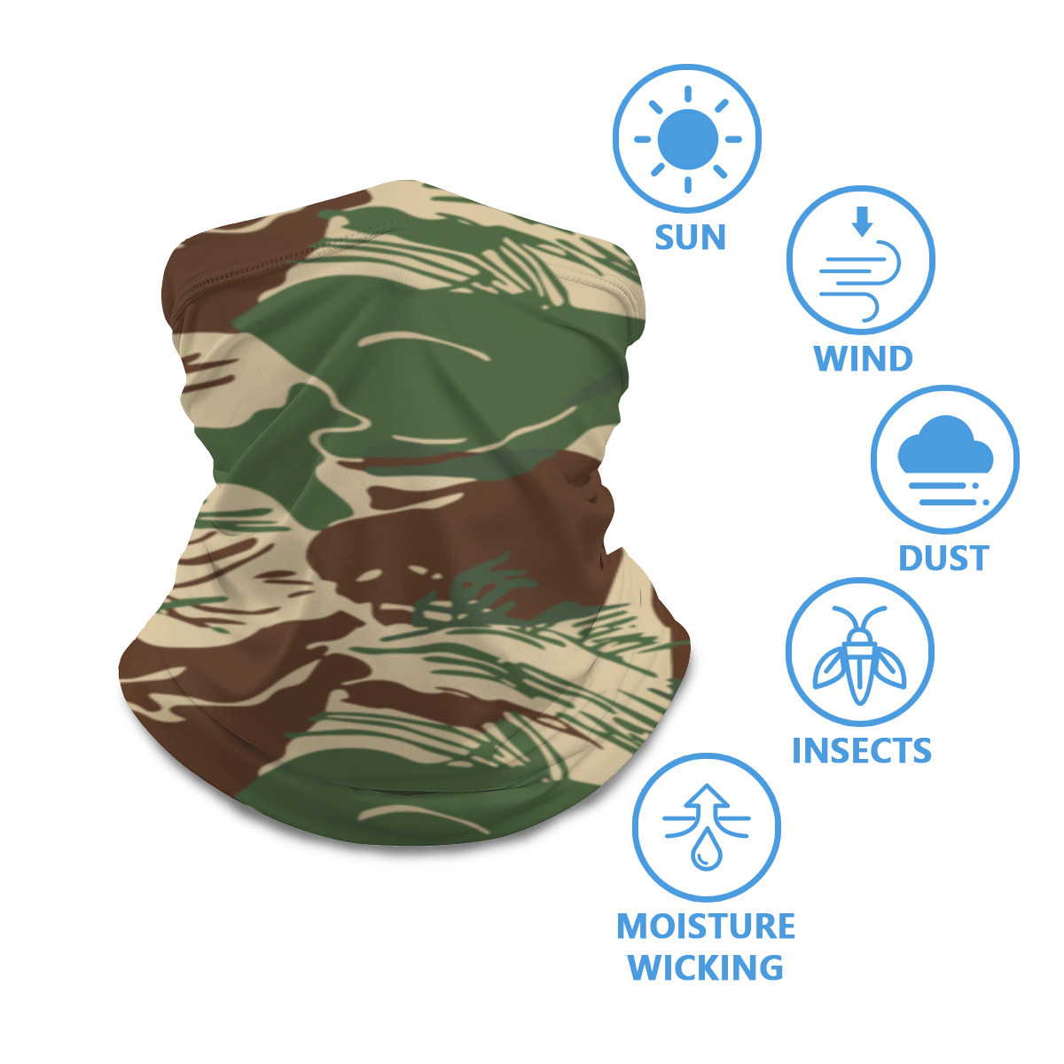 Rhodesian Brushstroke v2 Neck Gaiter - Image 4