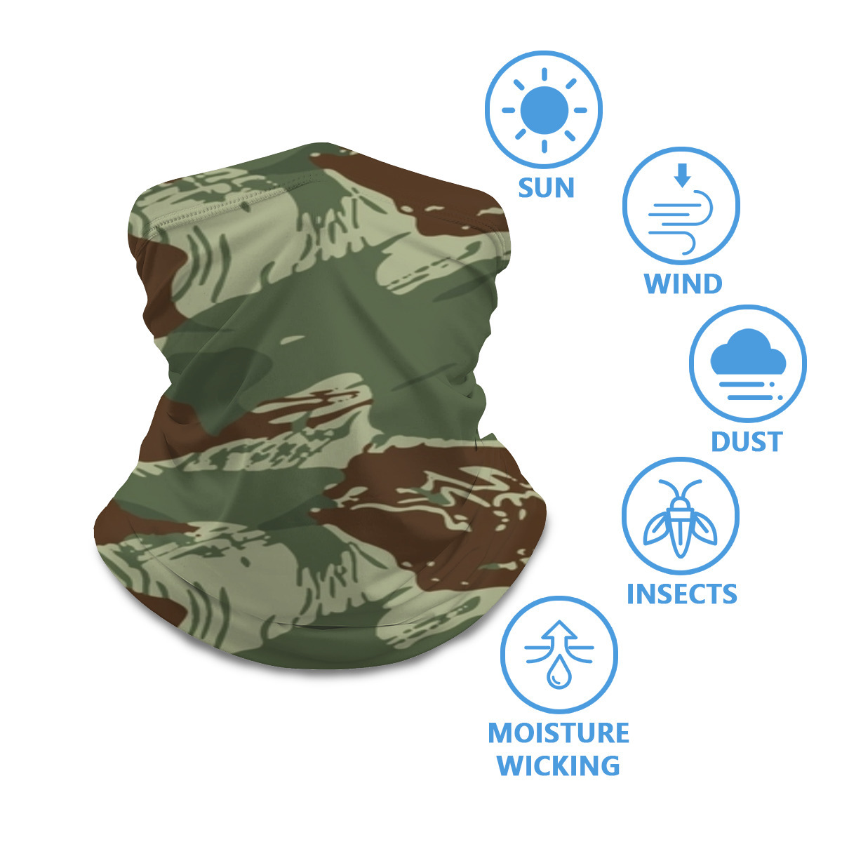 Rhodesian Brushstroke v3 Neck Gaiter - Image 4