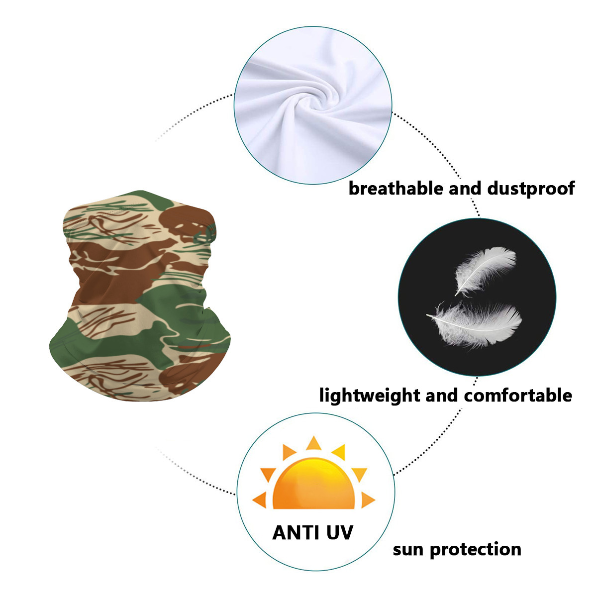 Rhodesian Brushstroke v2b Neck Gaiter - Image 3