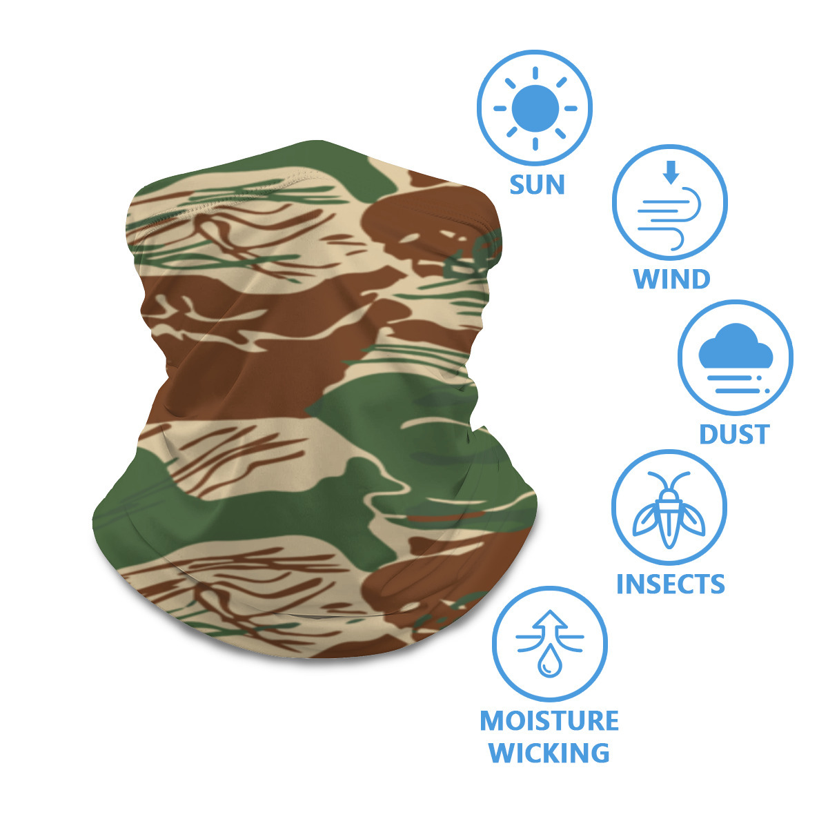 Rhodesian Brushstroke v2b Neck Gaiter - Image 4